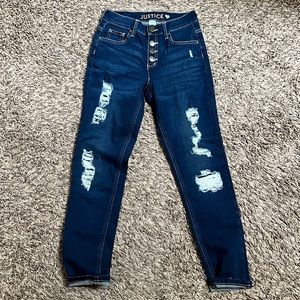 Justice distressed jeans size 12 girls